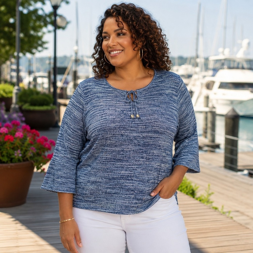 United States Sweaters Women's 2X Plus Top Fisherman